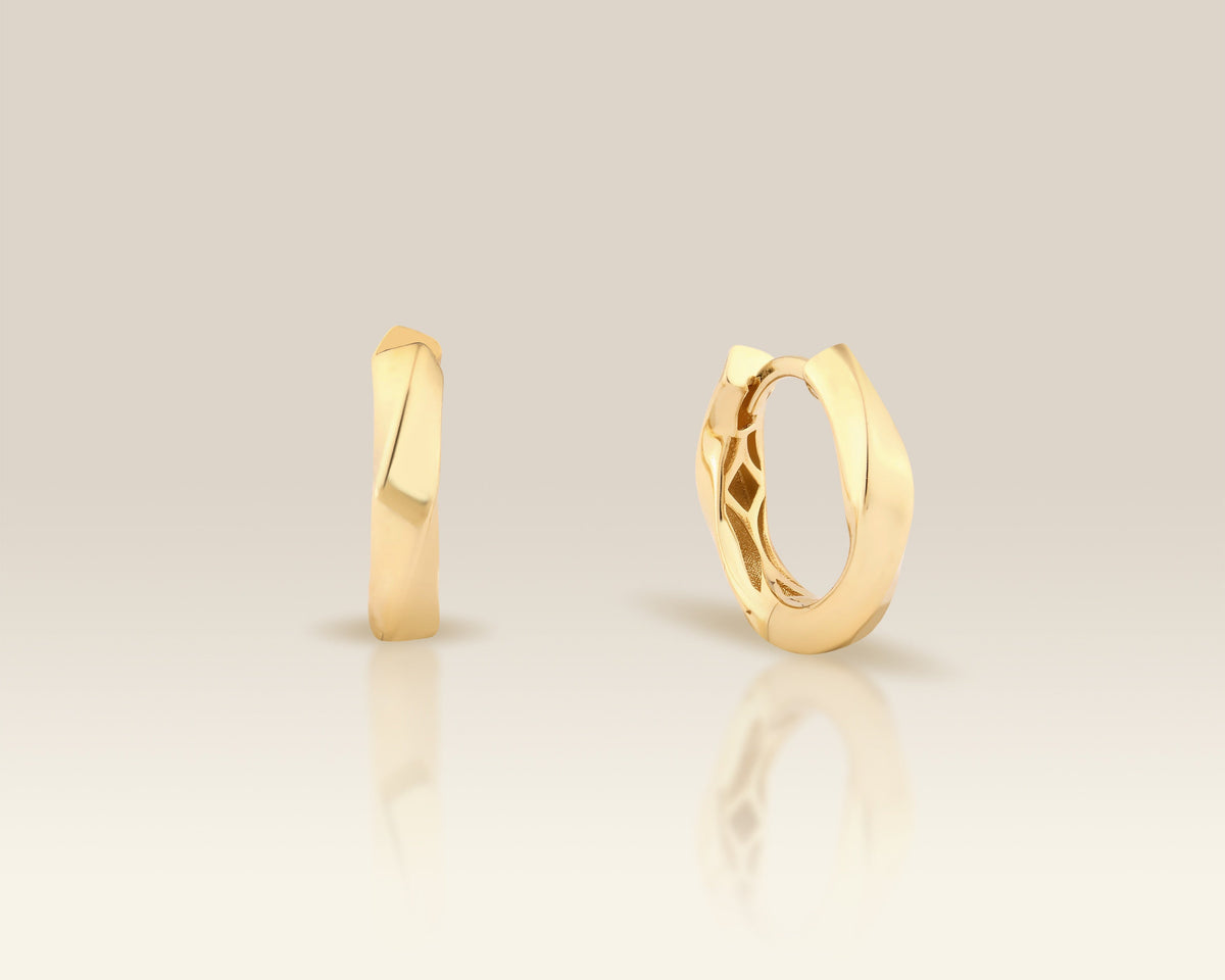 VIECLAT solid gold Twisted Hoop Earrings