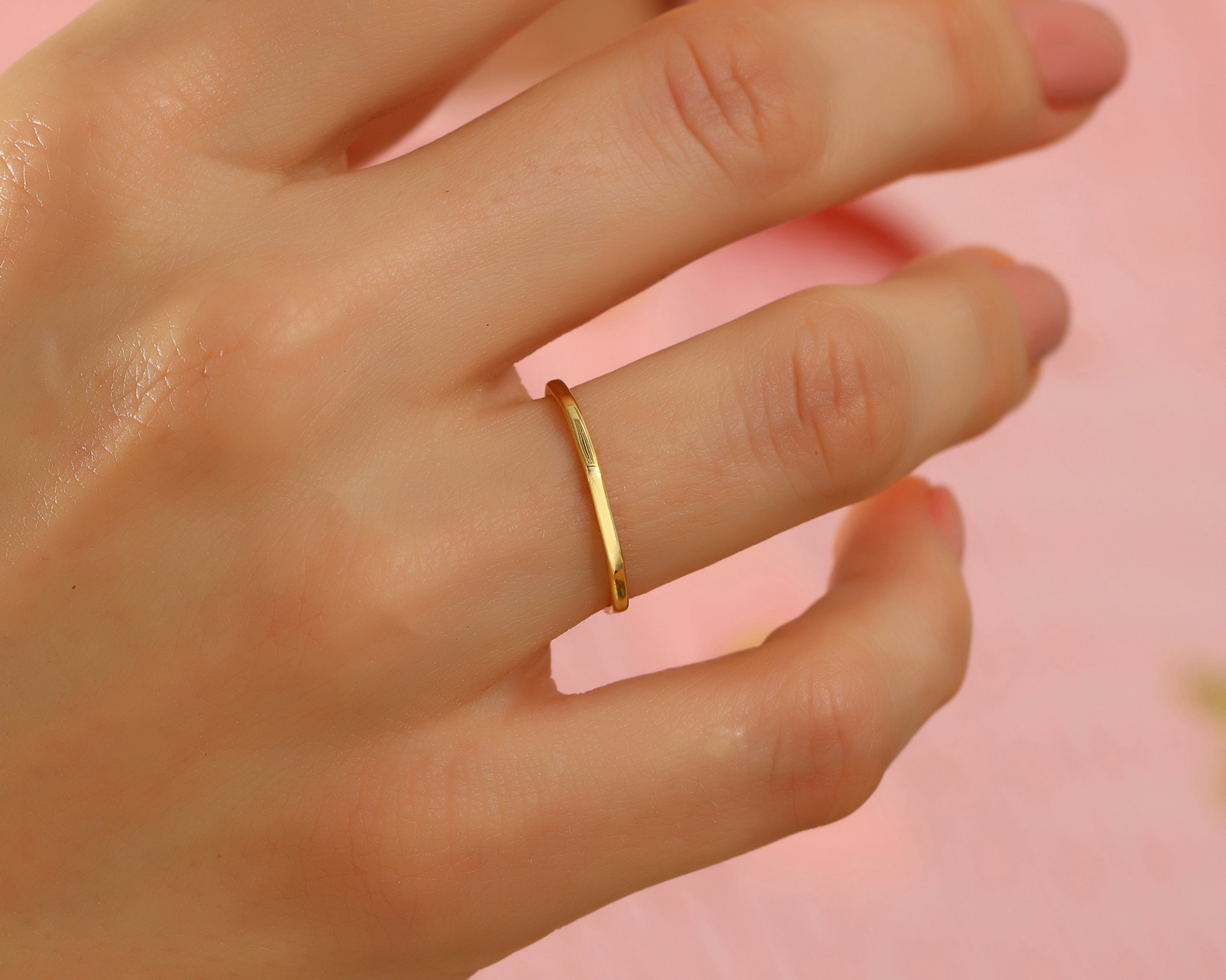 Octagon Thin Stacking Ring