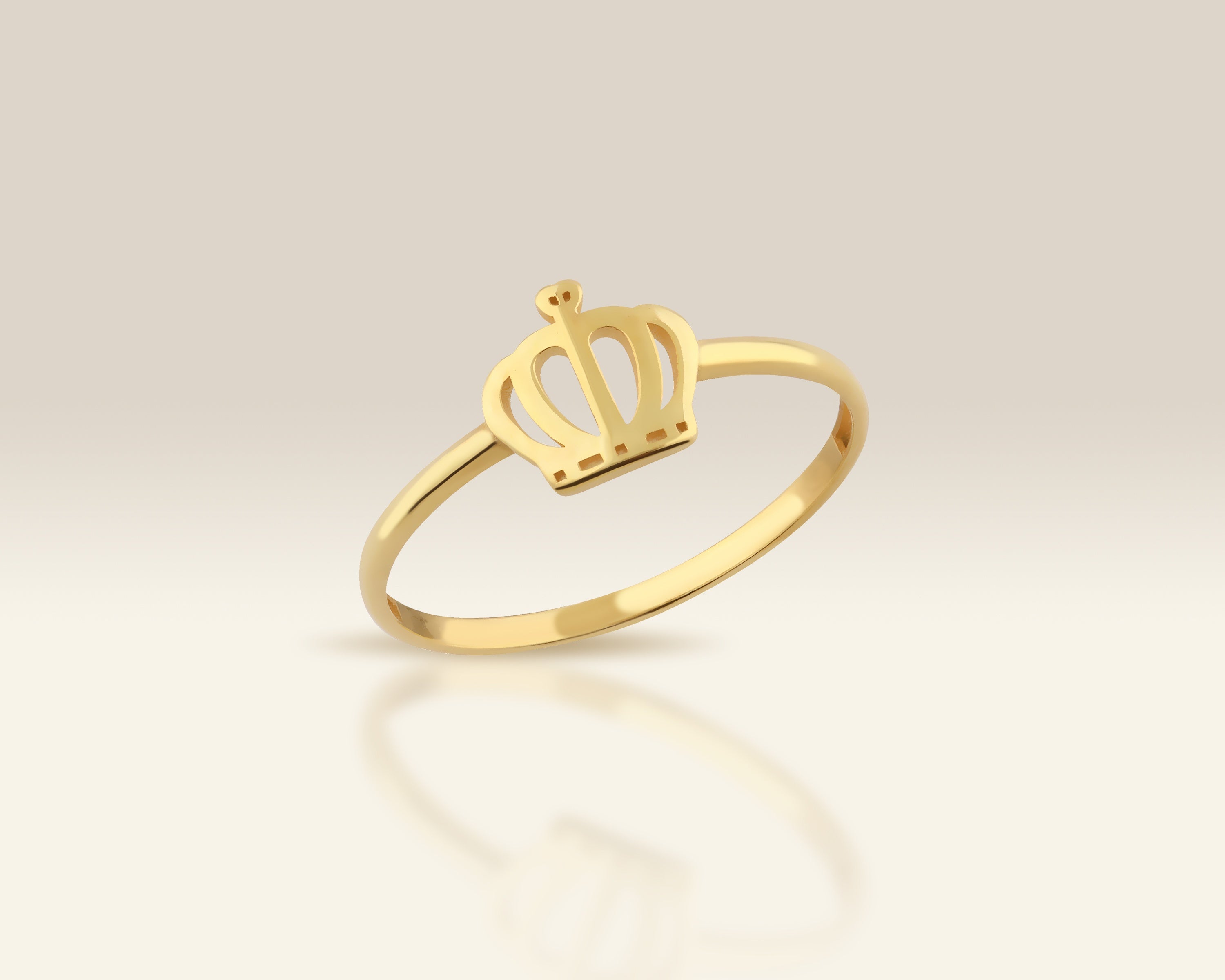 VIECLAT Solid Yellow Gold Crown Ring
