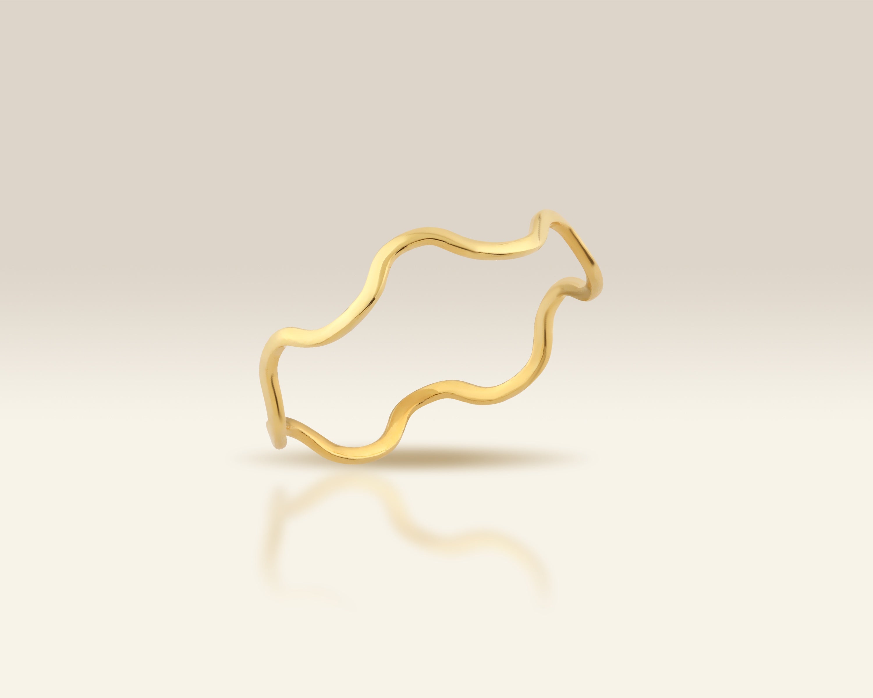 VIECLAT Gold Wavy Open Stacking Ring