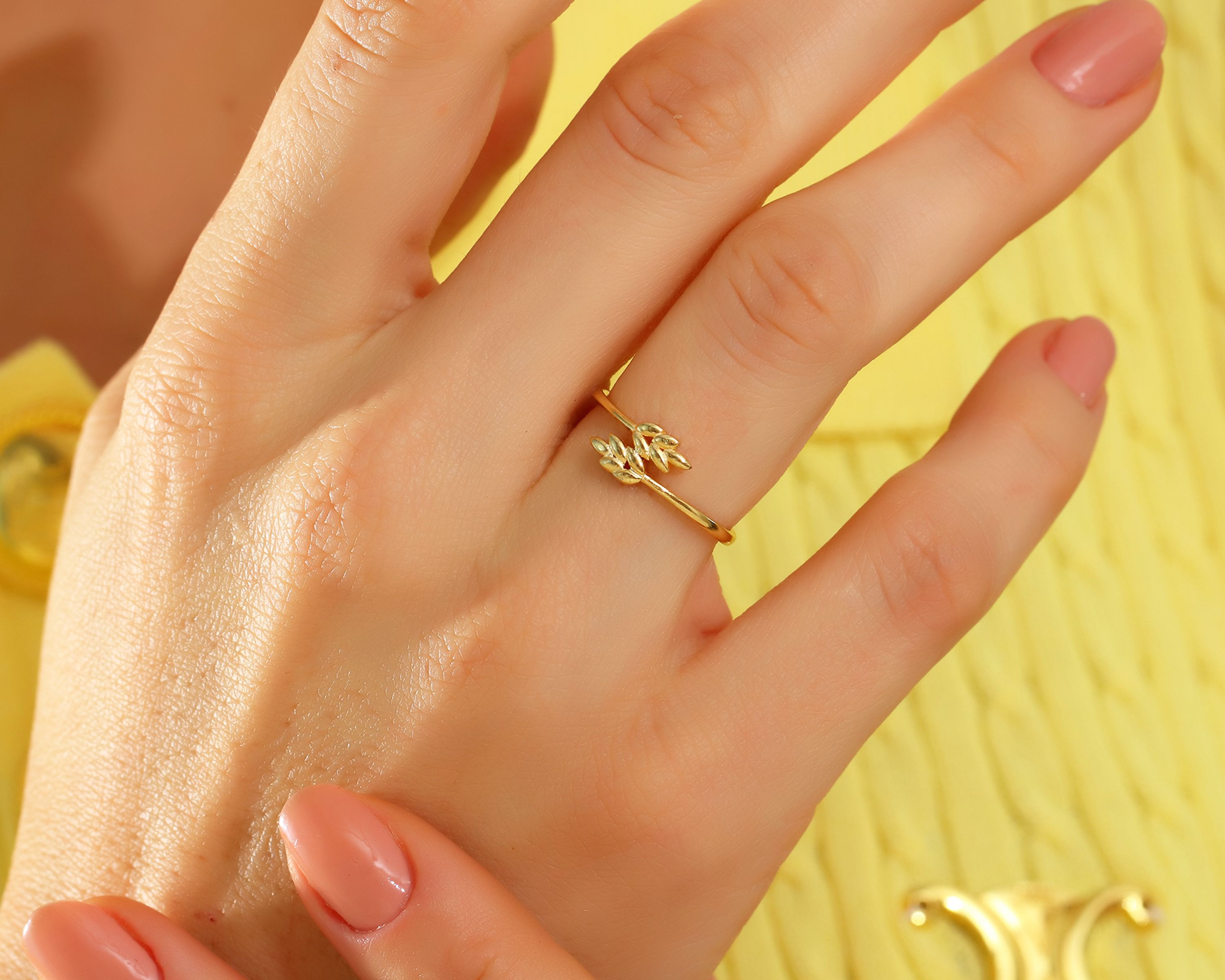 VIECLAT Gold Wheat Leaf Wrap Ring