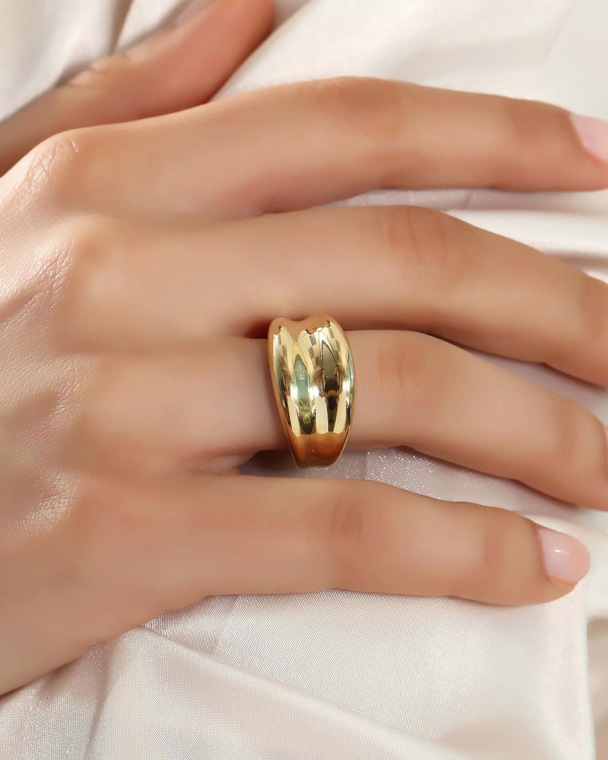 VIECLAT Gold Dome Statement Ring