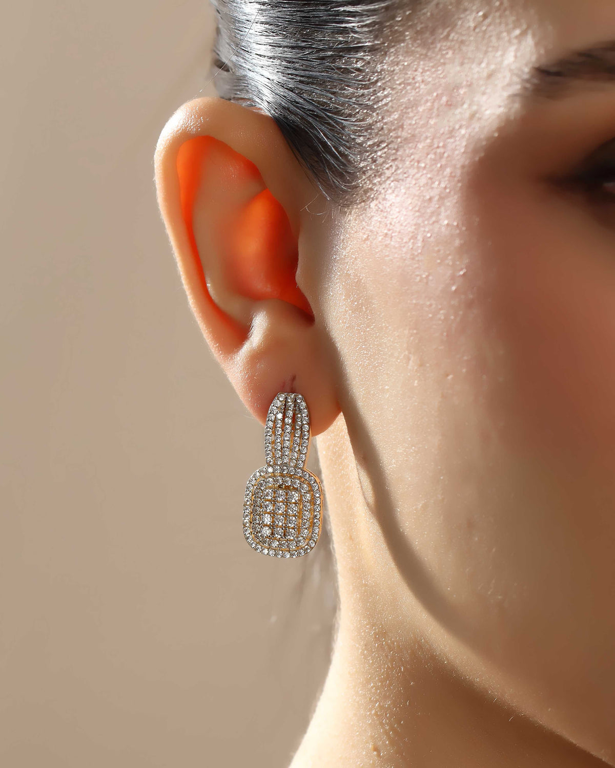 VIECLAT Diamond Cluster Drop Earrings