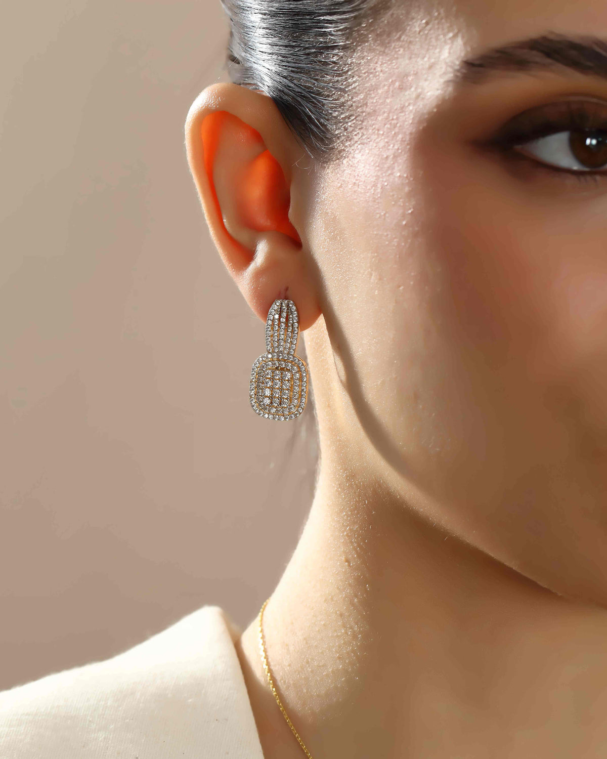 VIECLAT Diamond Cluster Drop Earrings