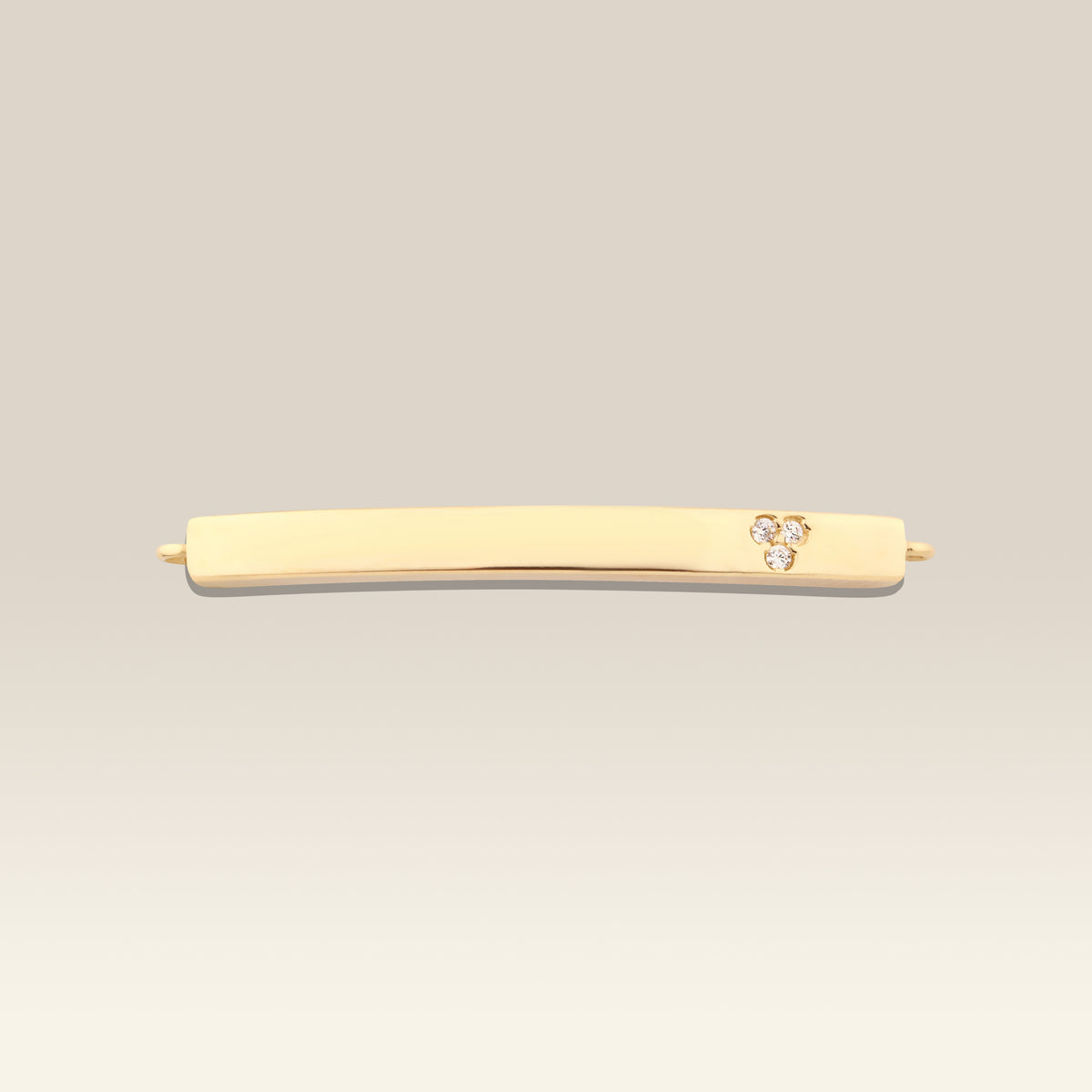VIECLAT Solid Yellow Gold Trio Diamond Bar Pendant