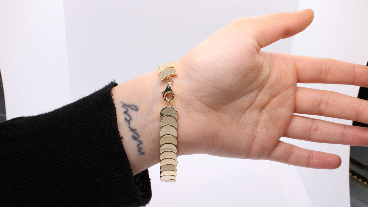 VIECLAT Gold Disc Chain Bracelet Wrist
