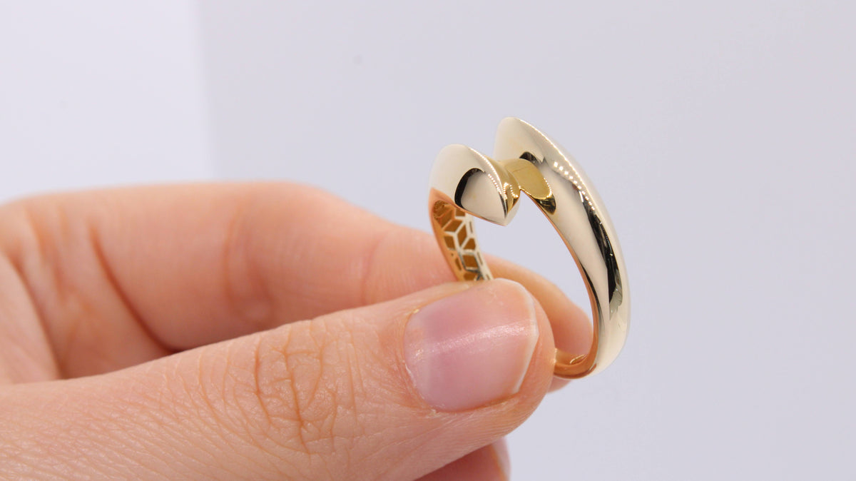 VIECLAT 14K Yellow Gold Bypass Ring