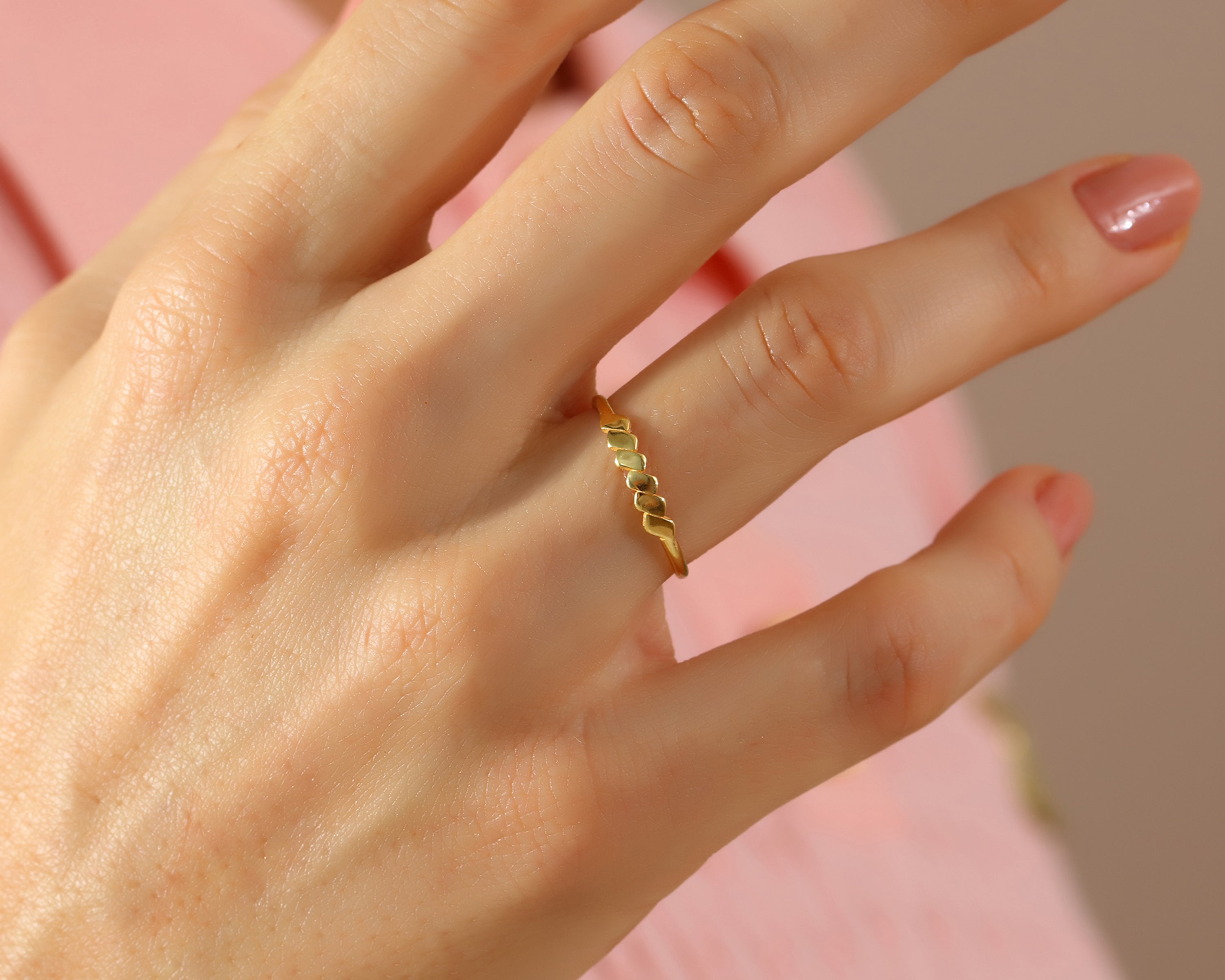Rectangle Link Band Ring