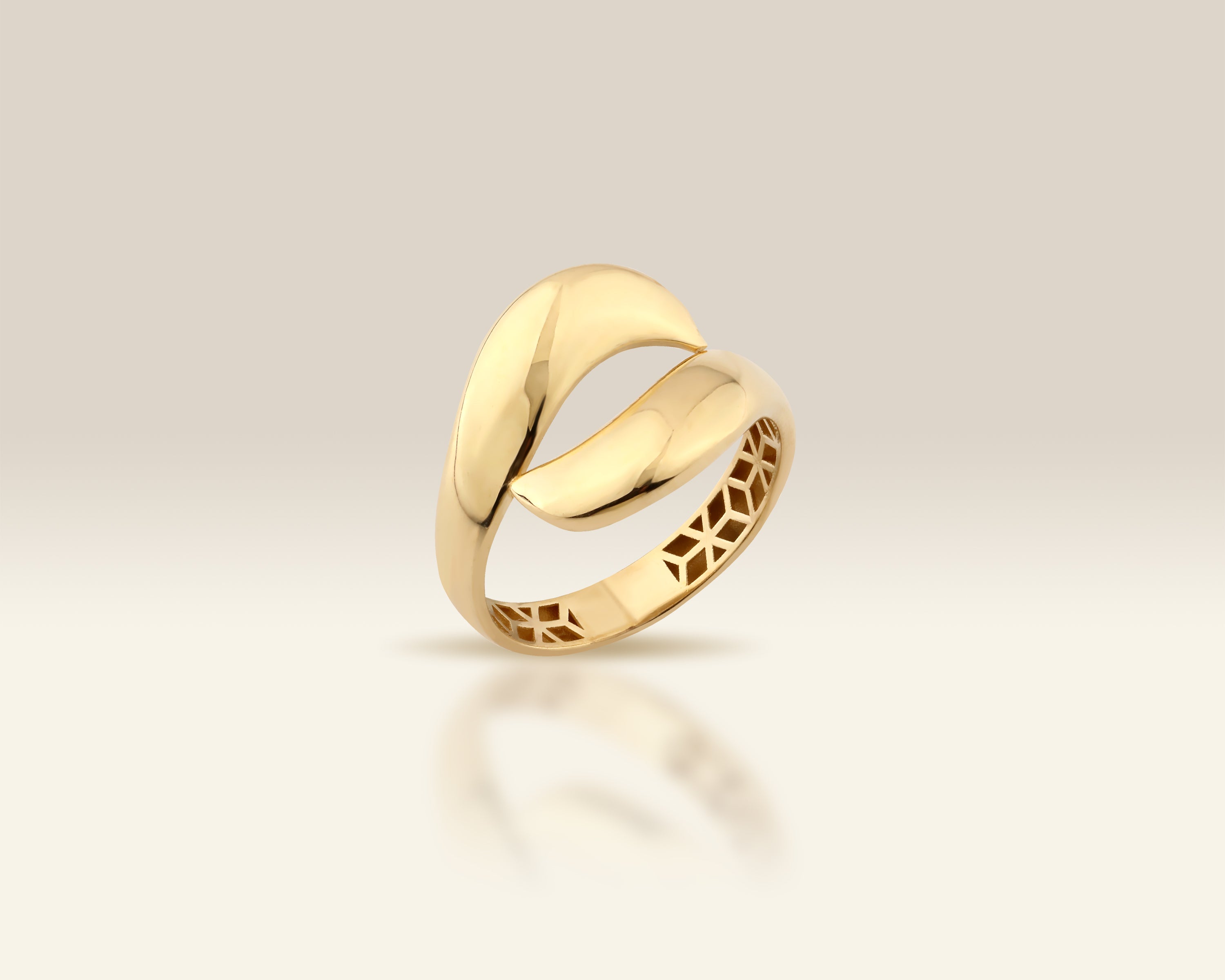 Chunky Gold Statement Ring for Women – 14K Solid Gold