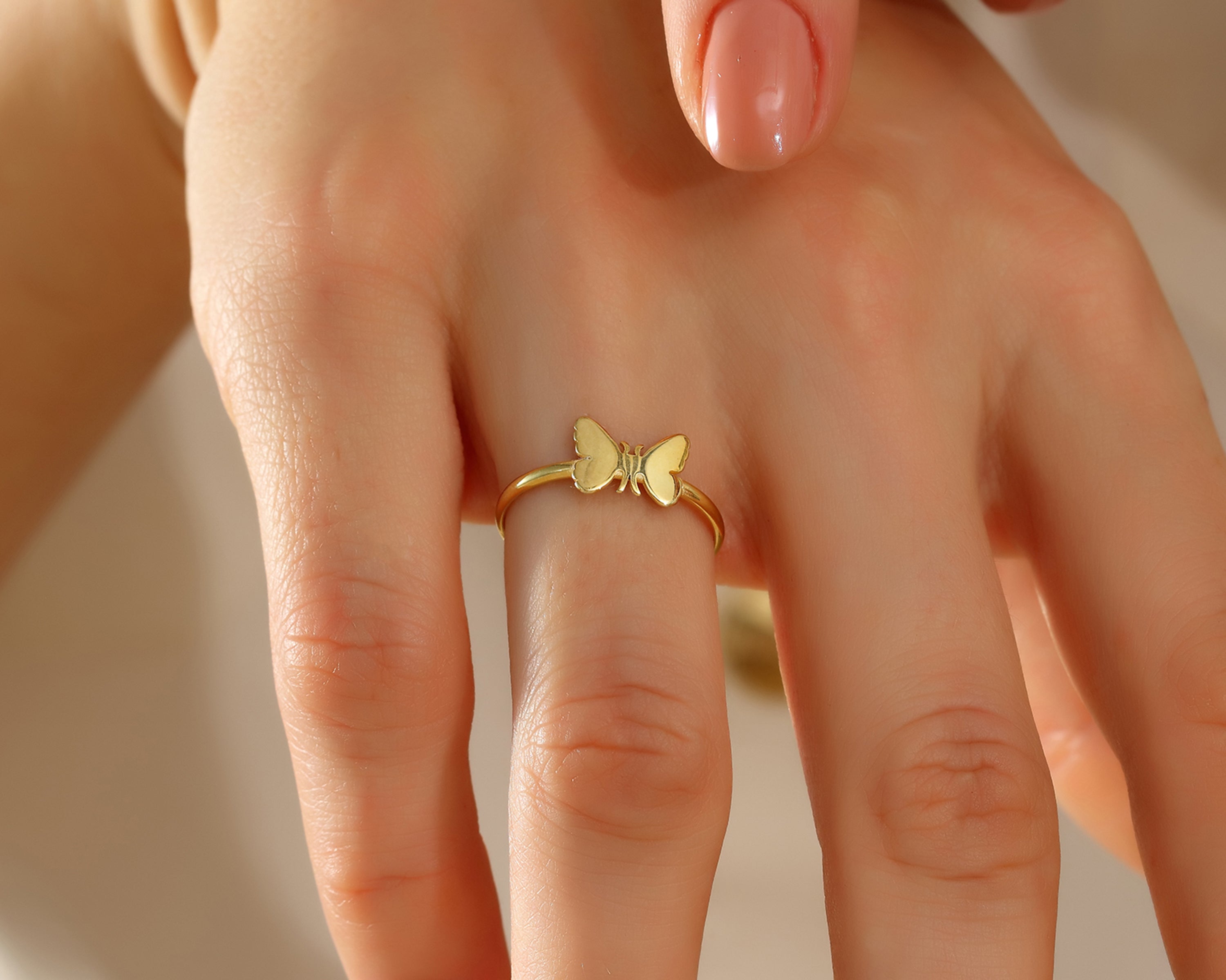 Dainty Butterfly Ring