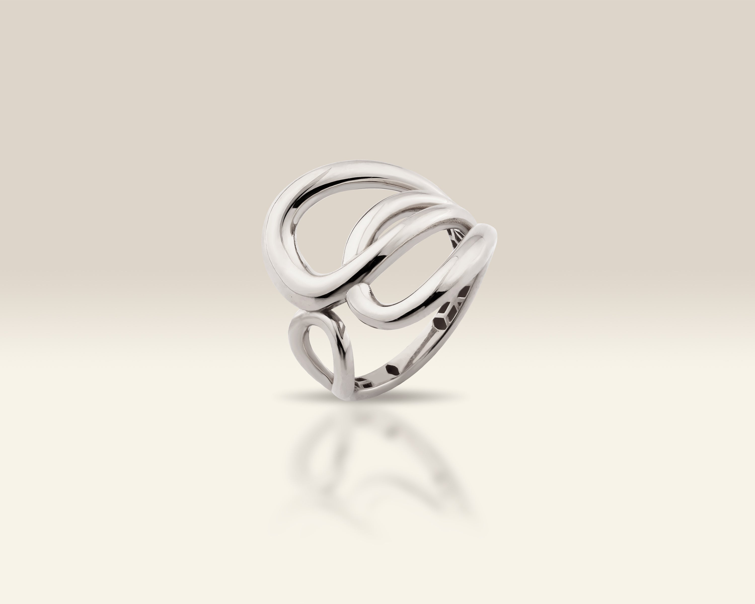 Dainty Triple Loop Gold Ring | Solid Gold