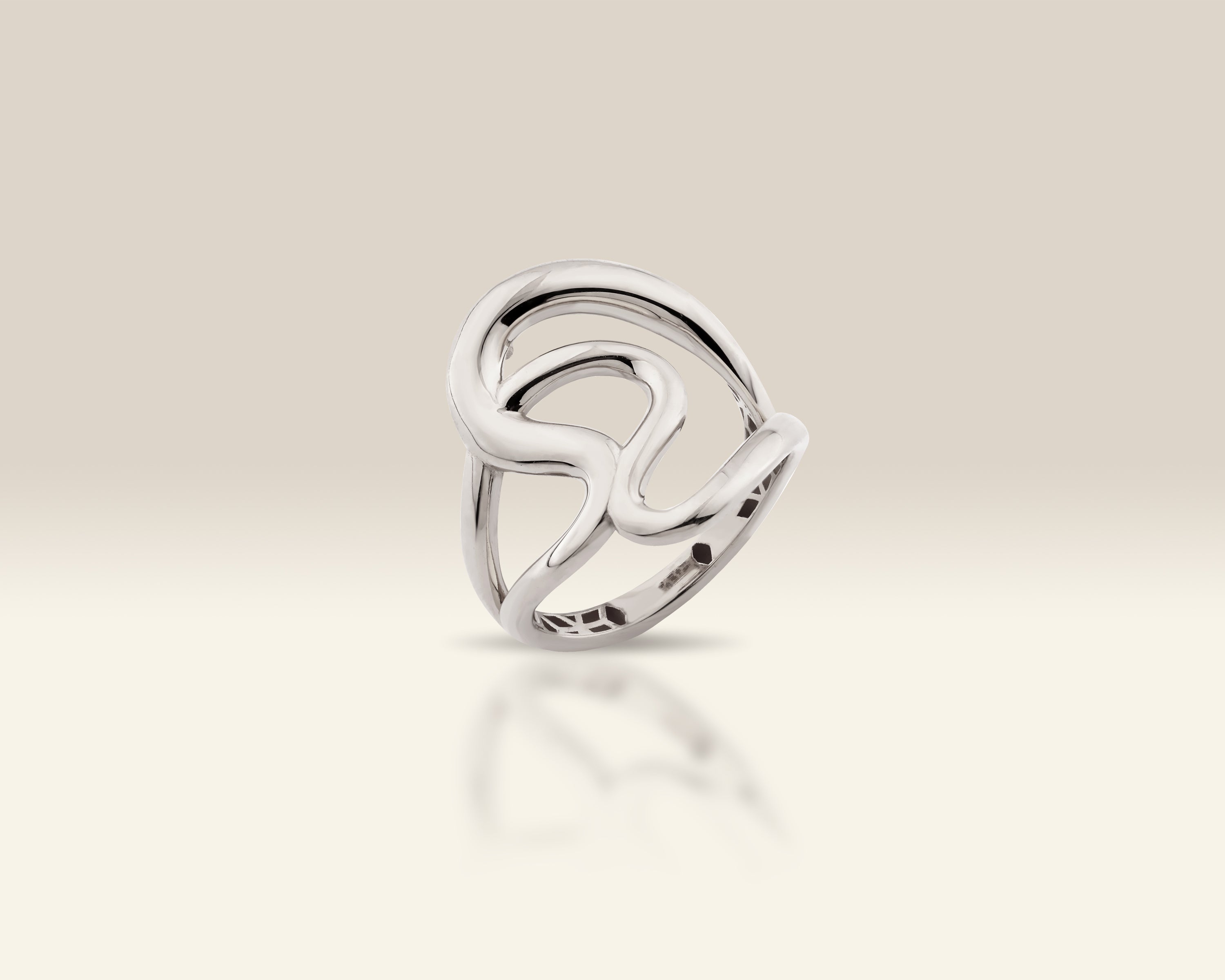 Solid Gold Swirl Twisted Band Ring