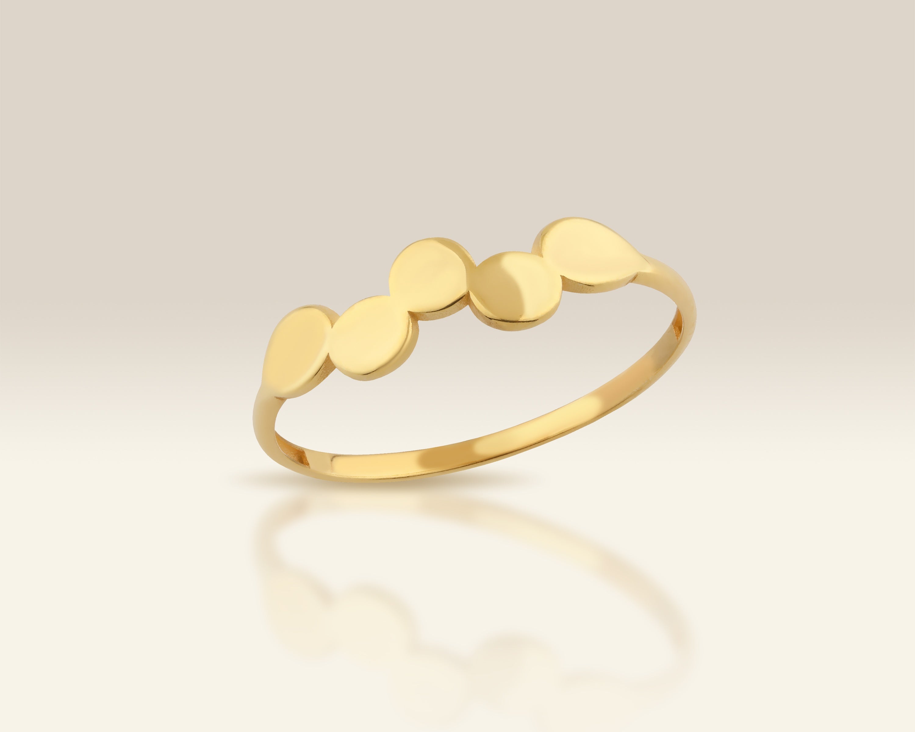 VIECLAT Gold Pebble Cluster Band Ring