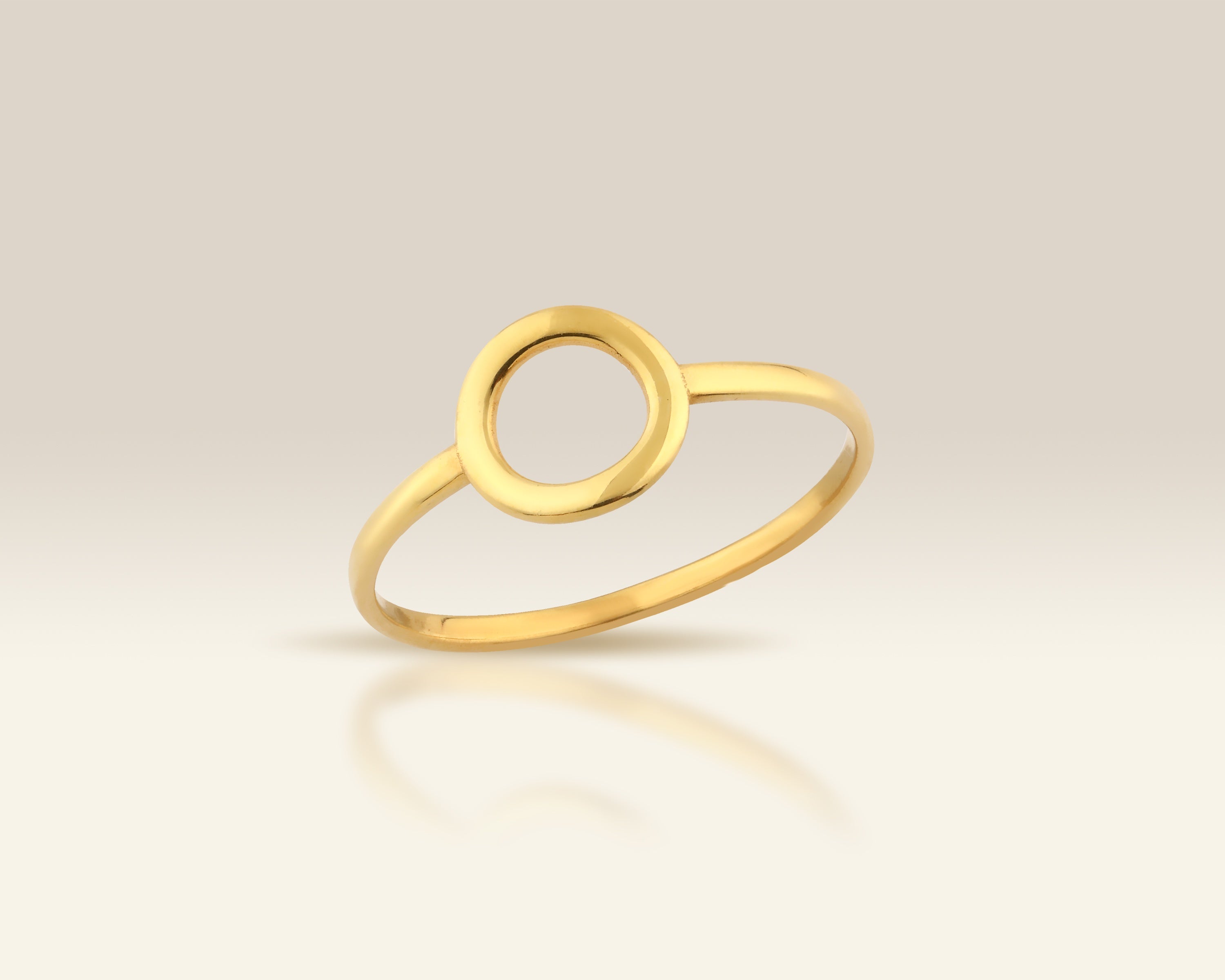 VIECLAT Solid Yellow Gold Open Circle Ring