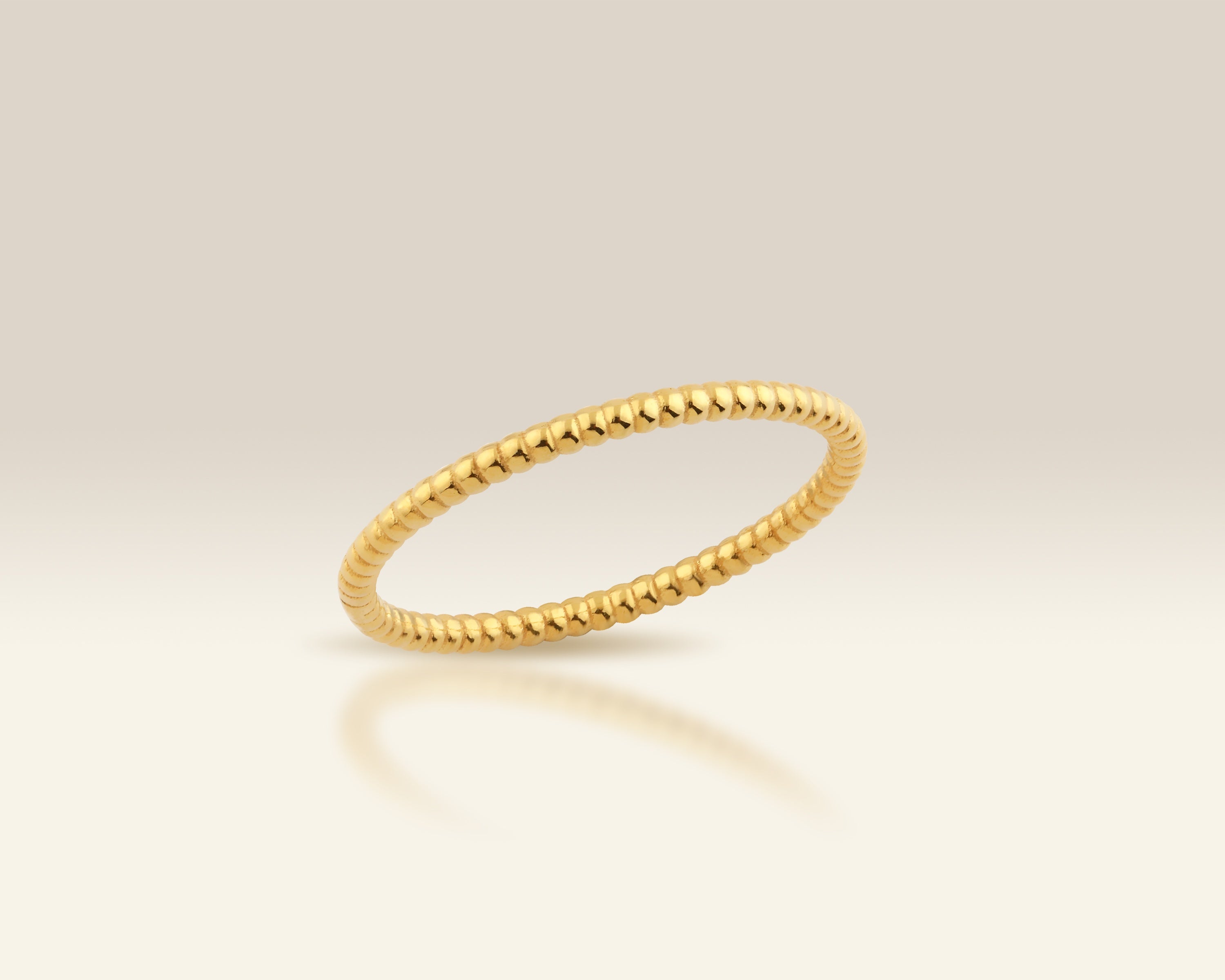 VIECLAT Gold Twisted Rope Band Ring