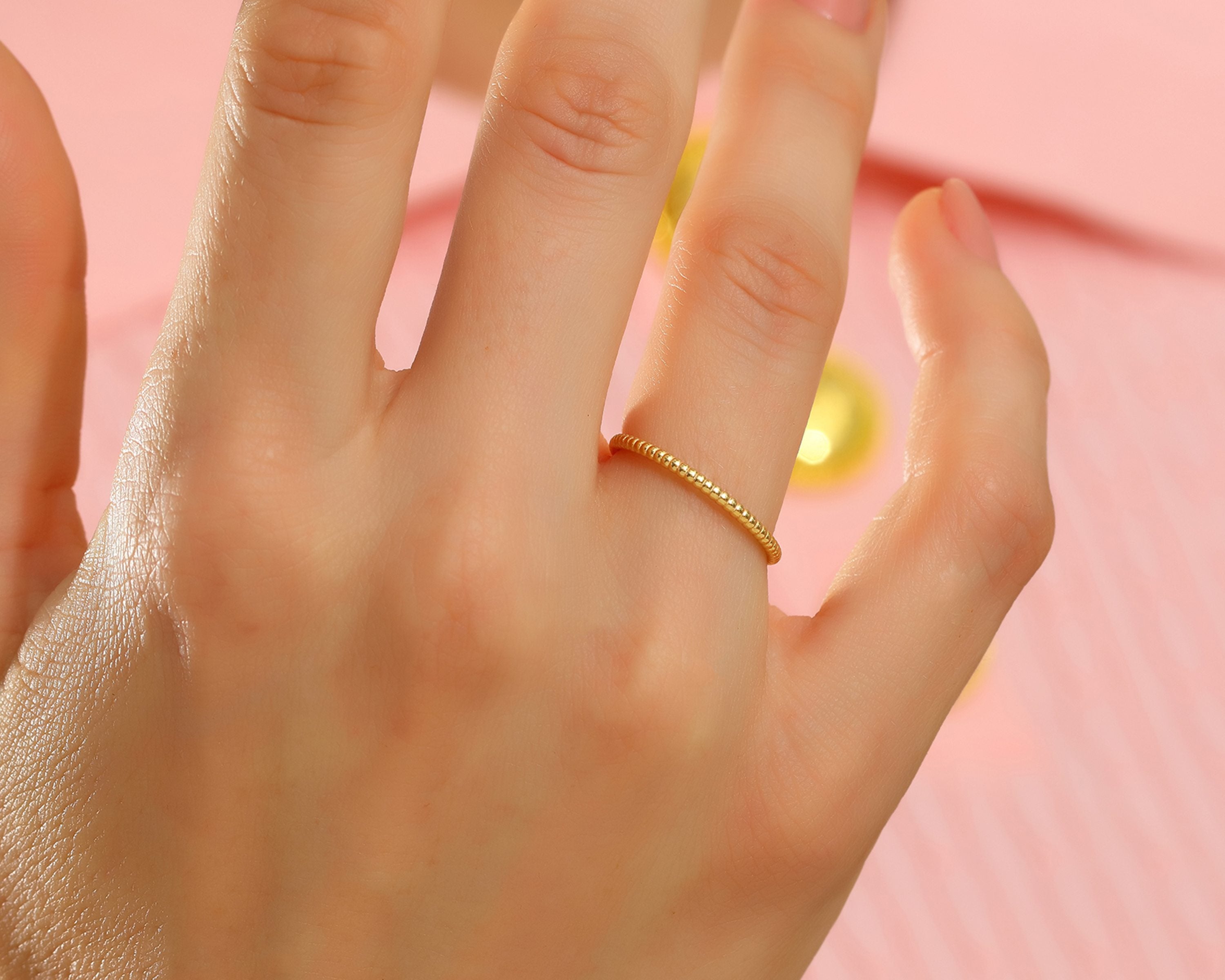 VIECLAT Gold Twisted Rope Band Ring