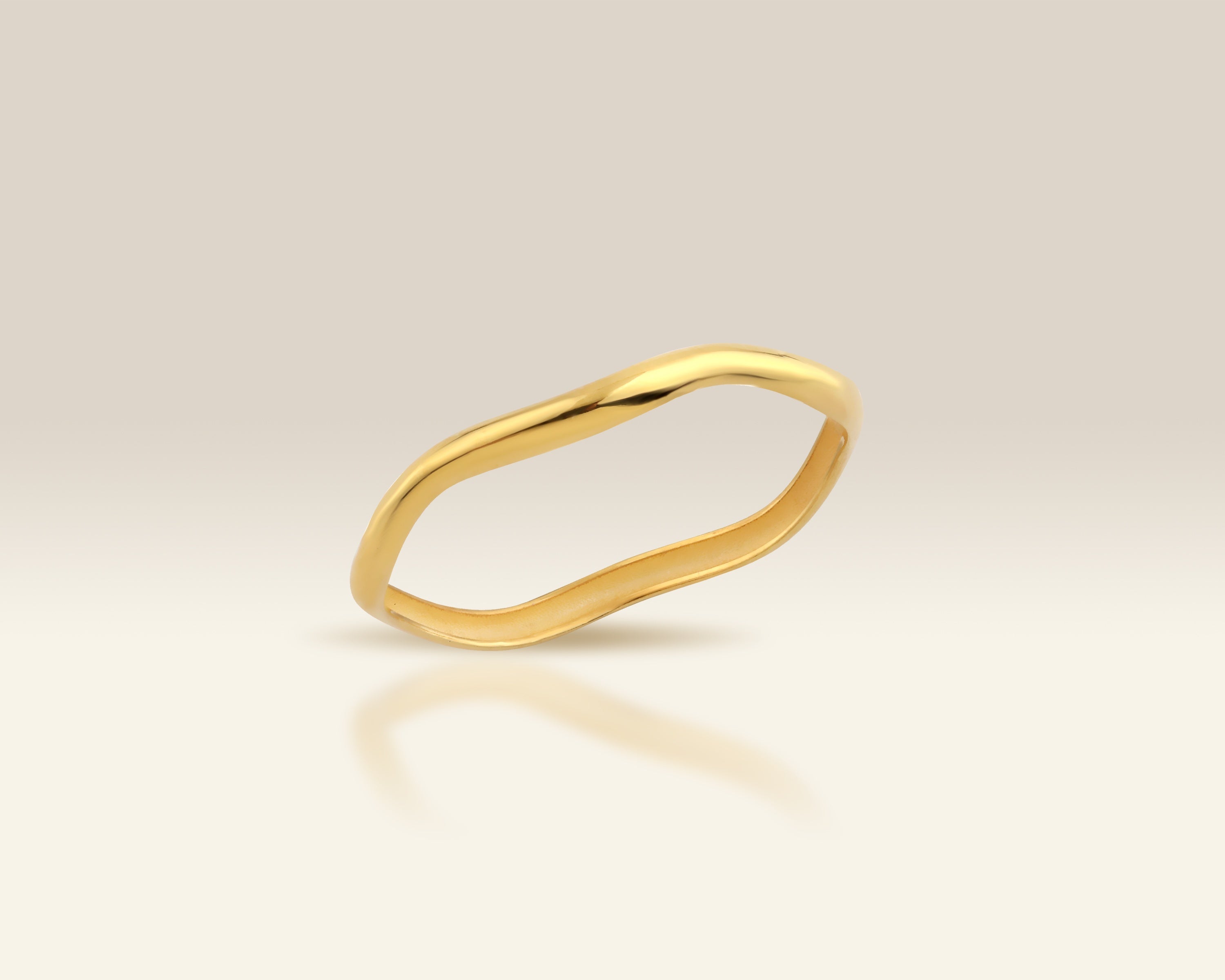 VIECLAT Gold Wavy Stacking Ring