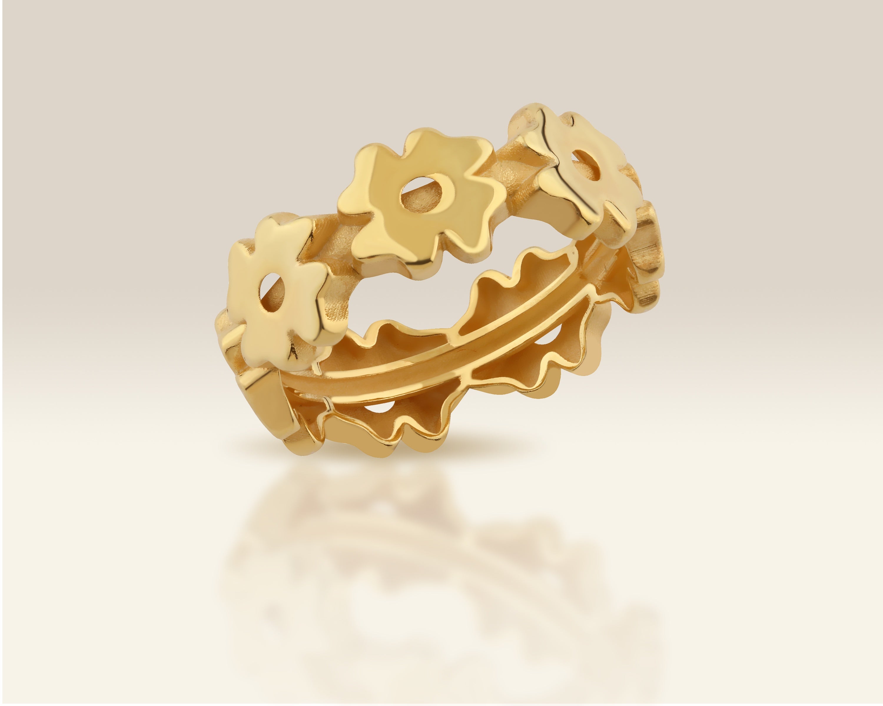 VIECLAT Gold Daisy Flower Band Ring