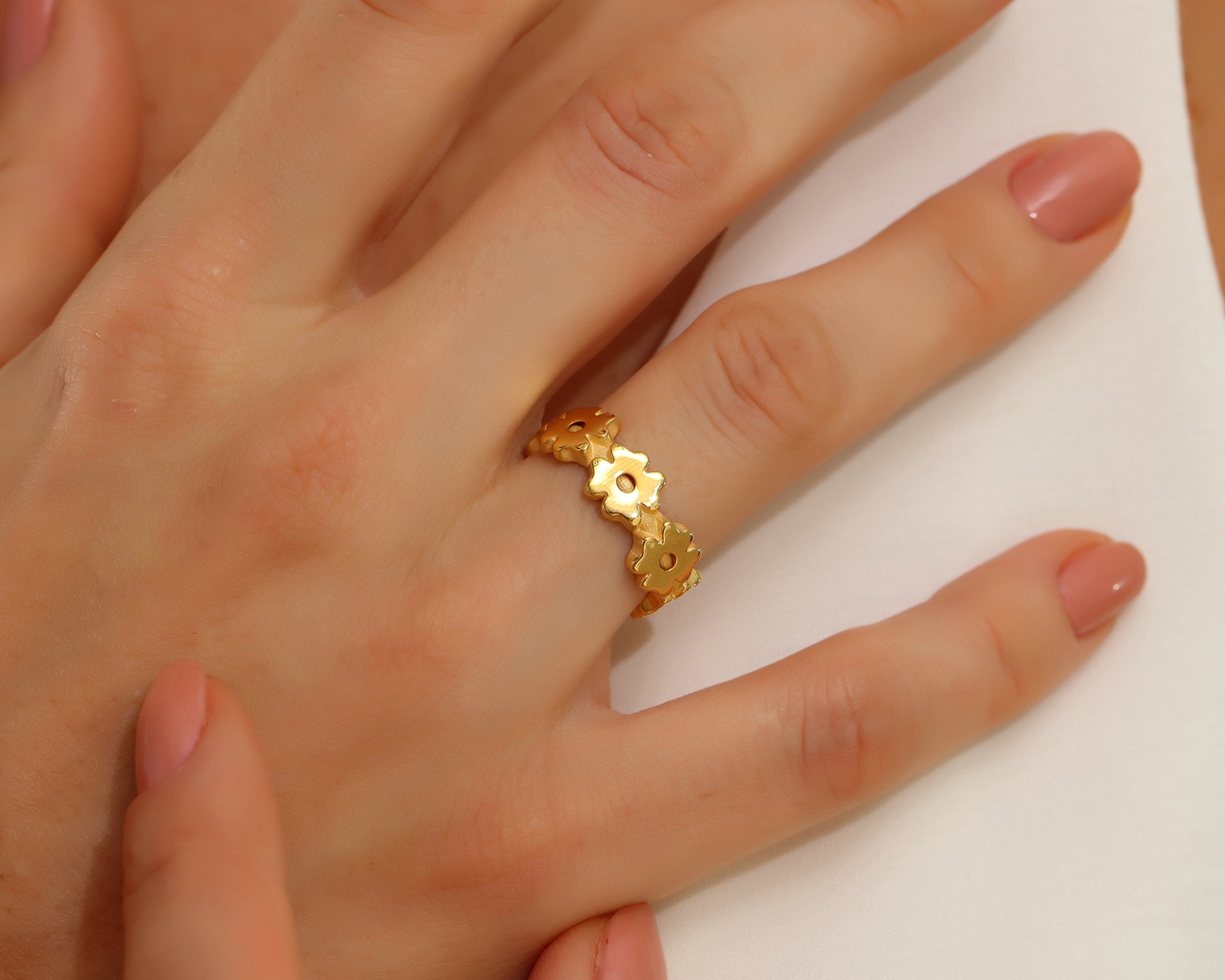 VIECLAT Gold Daisy Flower Ring Finger