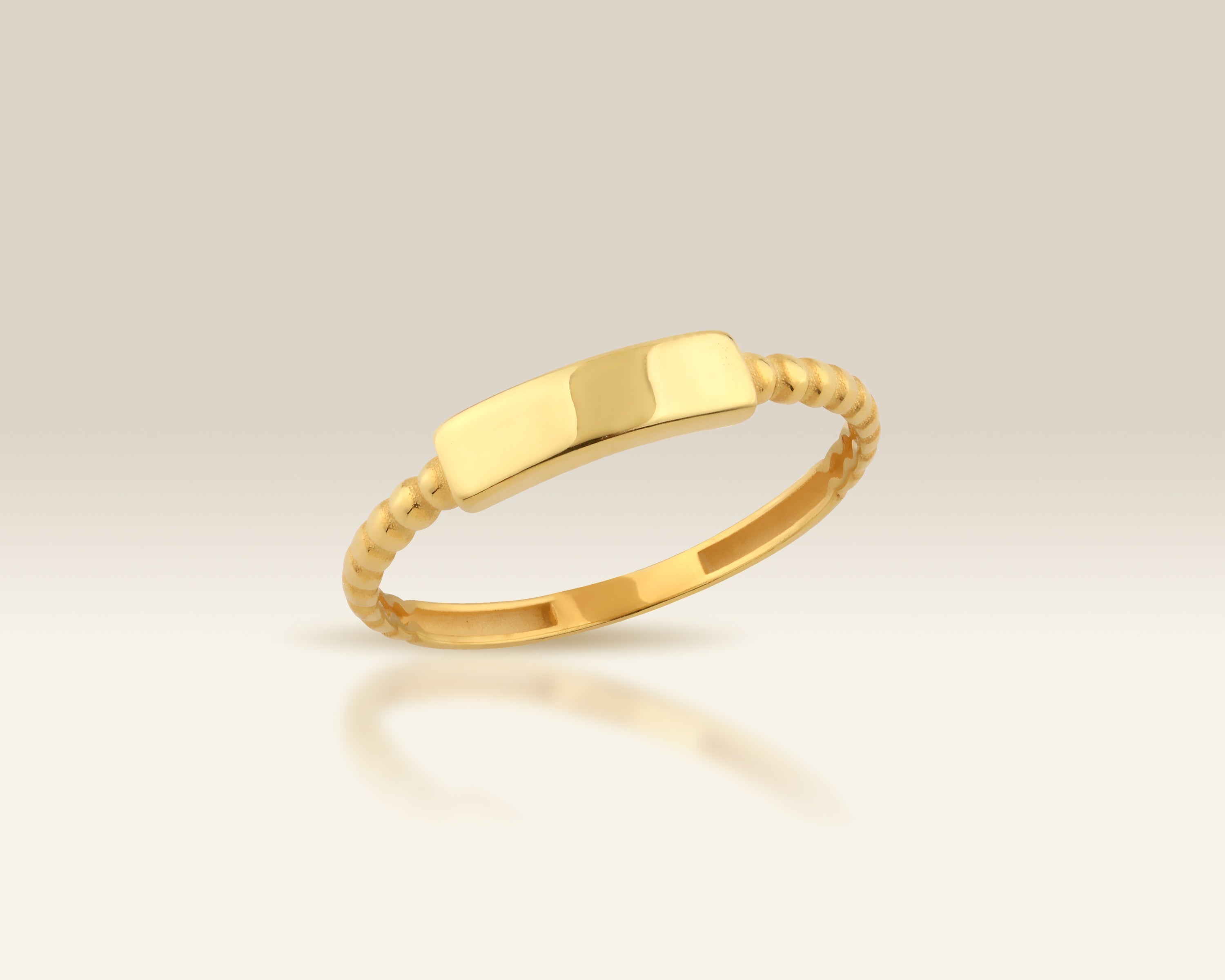 VIECLAT Gold Bar Twisted Band Ring