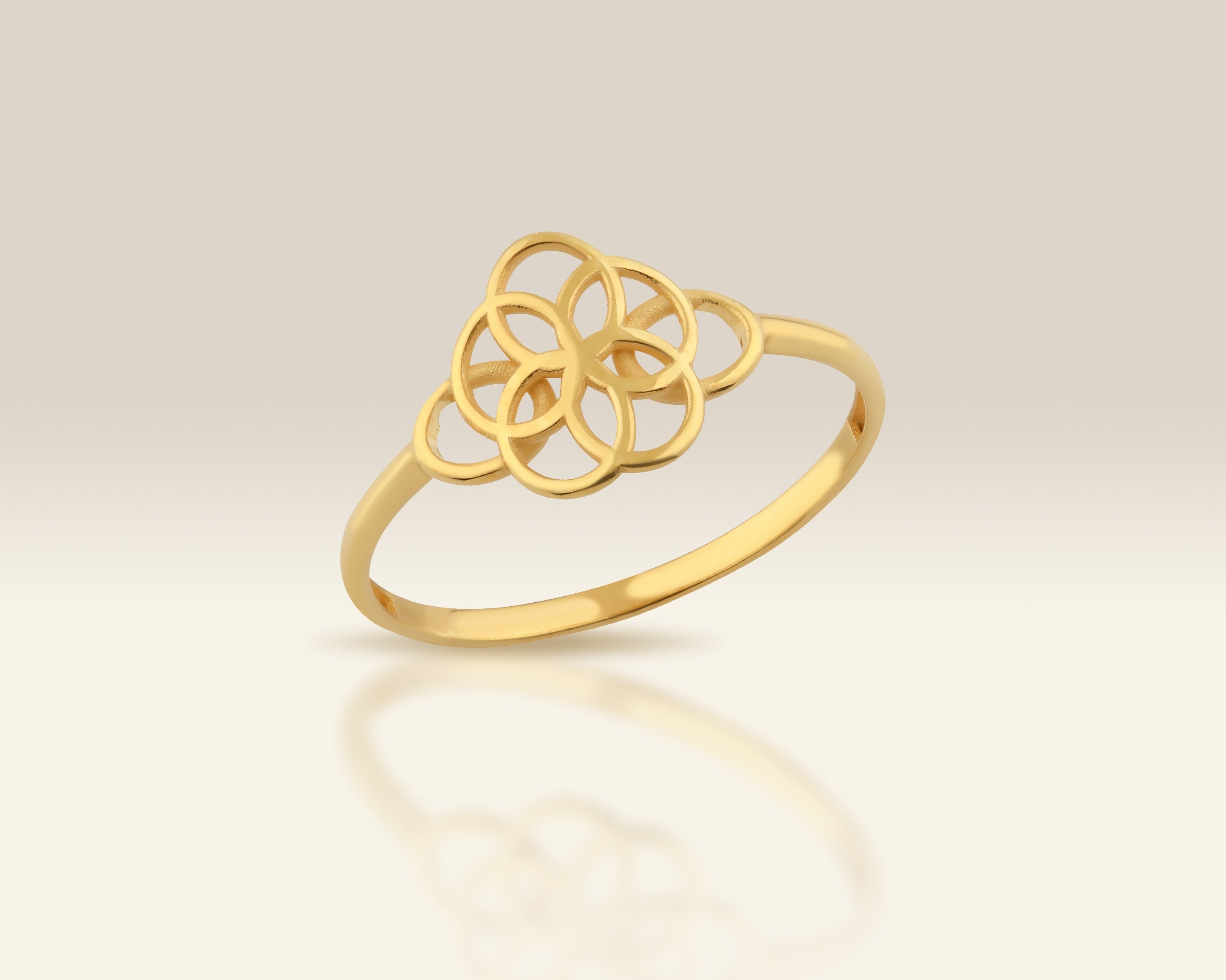 VIECLAT Gold Flower Of Life Ring