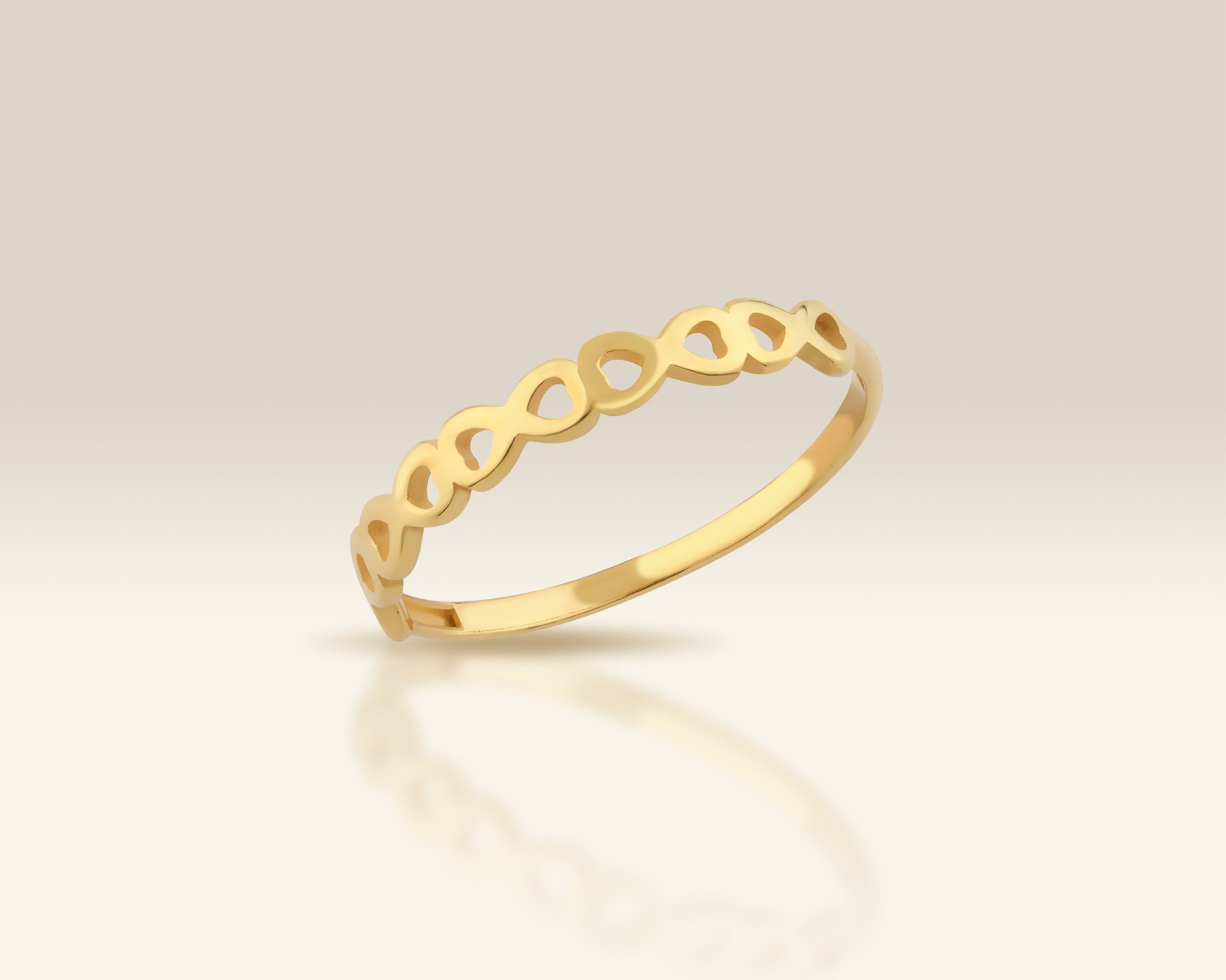 VIECLAT Solid Yellow Gold Infinity Band Ring