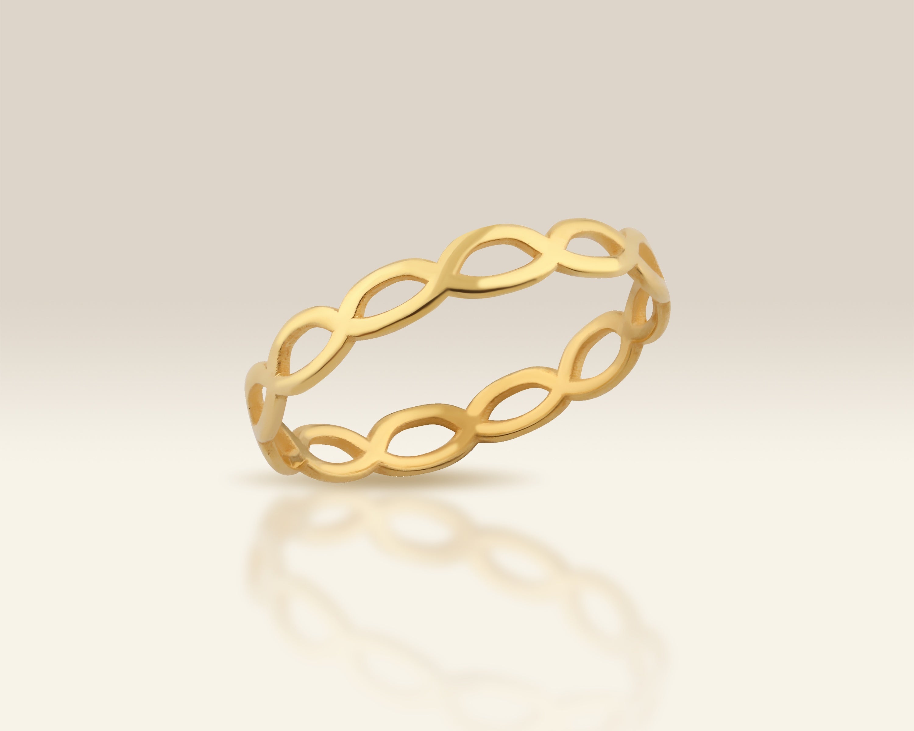 VIECLAT Gold Infinity Link Eternity Band Ring