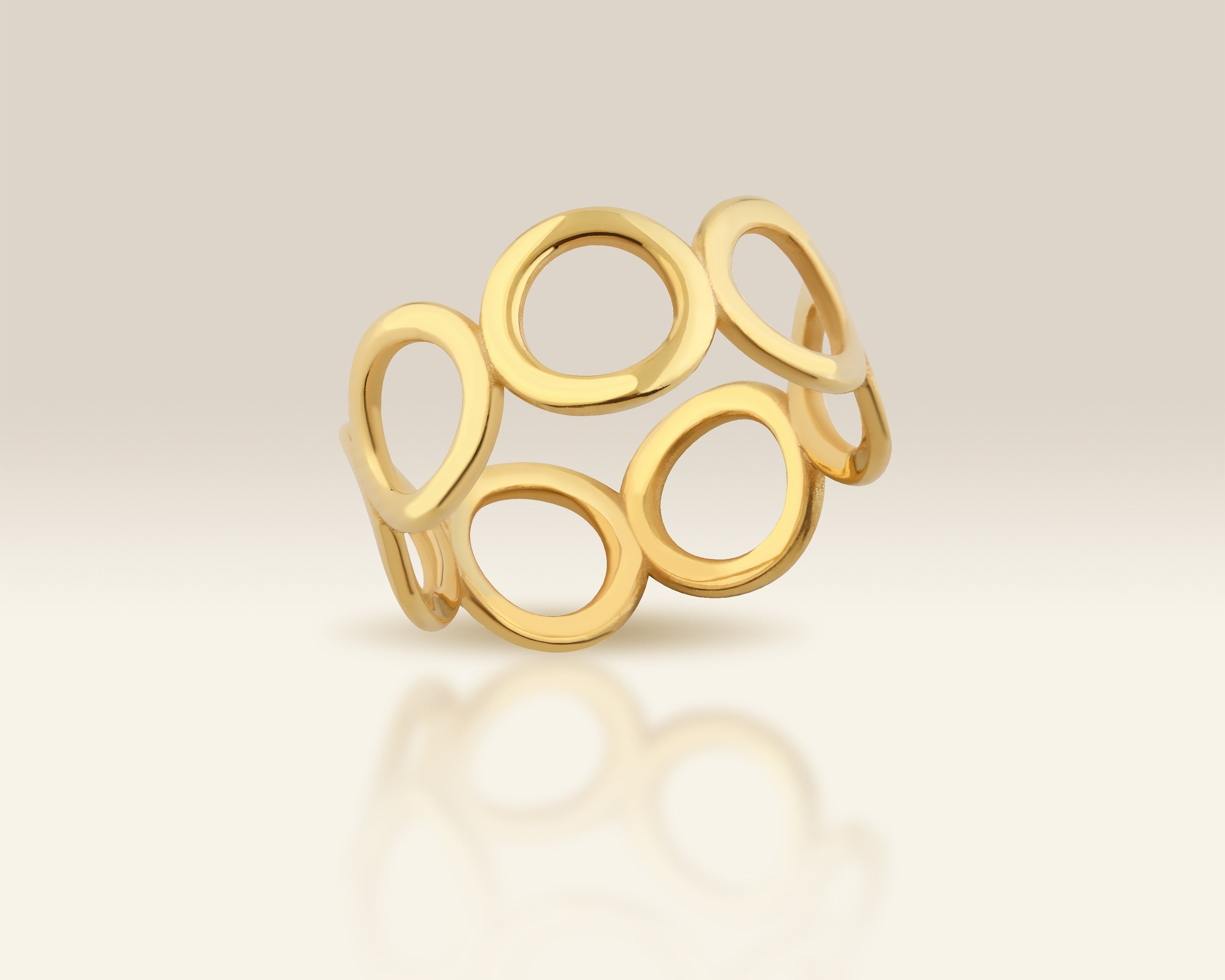 VIECLAT Gold Open Circle Band Ring