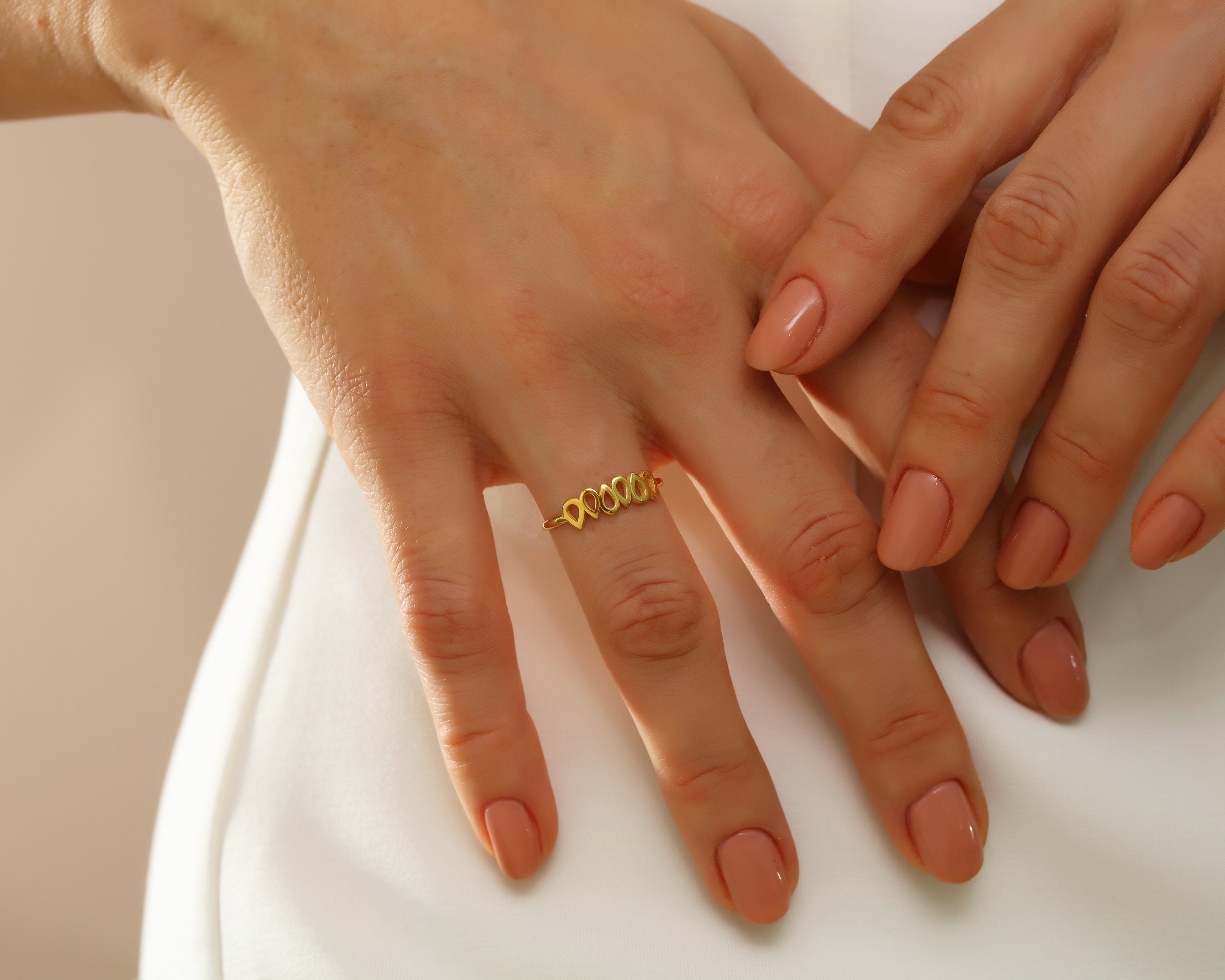 VIECLAT Solid Yellow Gold Teardrop Swirl Ring
