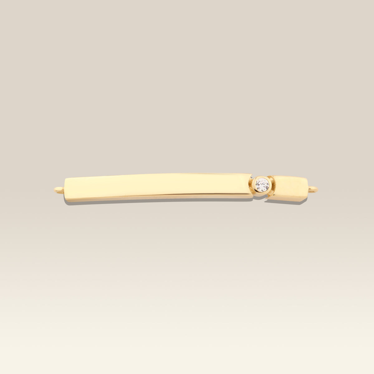 VIECLAT Solid Yellow Gold Diamond Bar Bracelet Detail