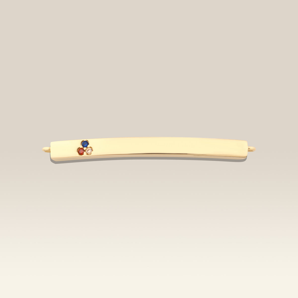 VIECLAT Solid Yellow Gold Birthstone Trio Bar Charm