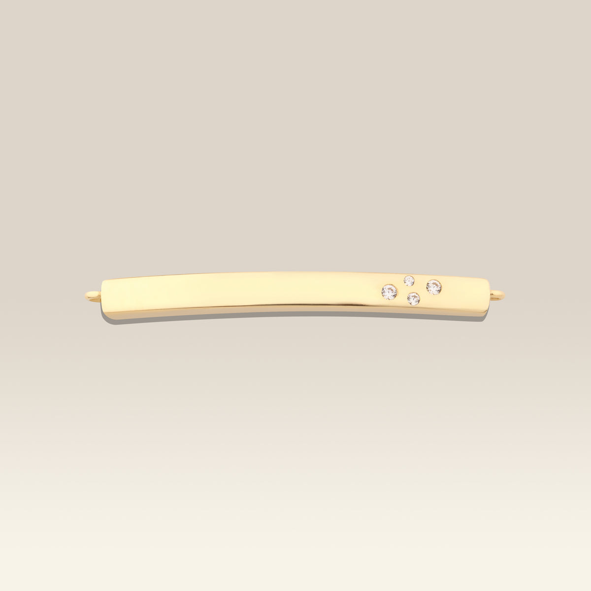 VIECLAT Solid Yellow Gold Diamond Bar Bracelet Detail