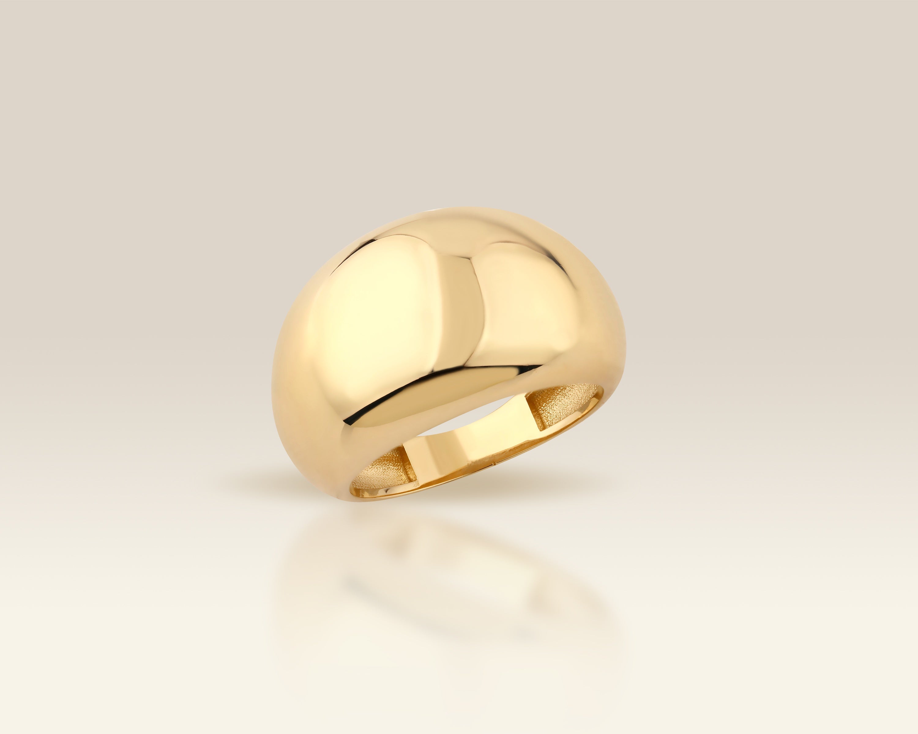 VIECLAT Solid Yellow Gold Chunky Dome Ring