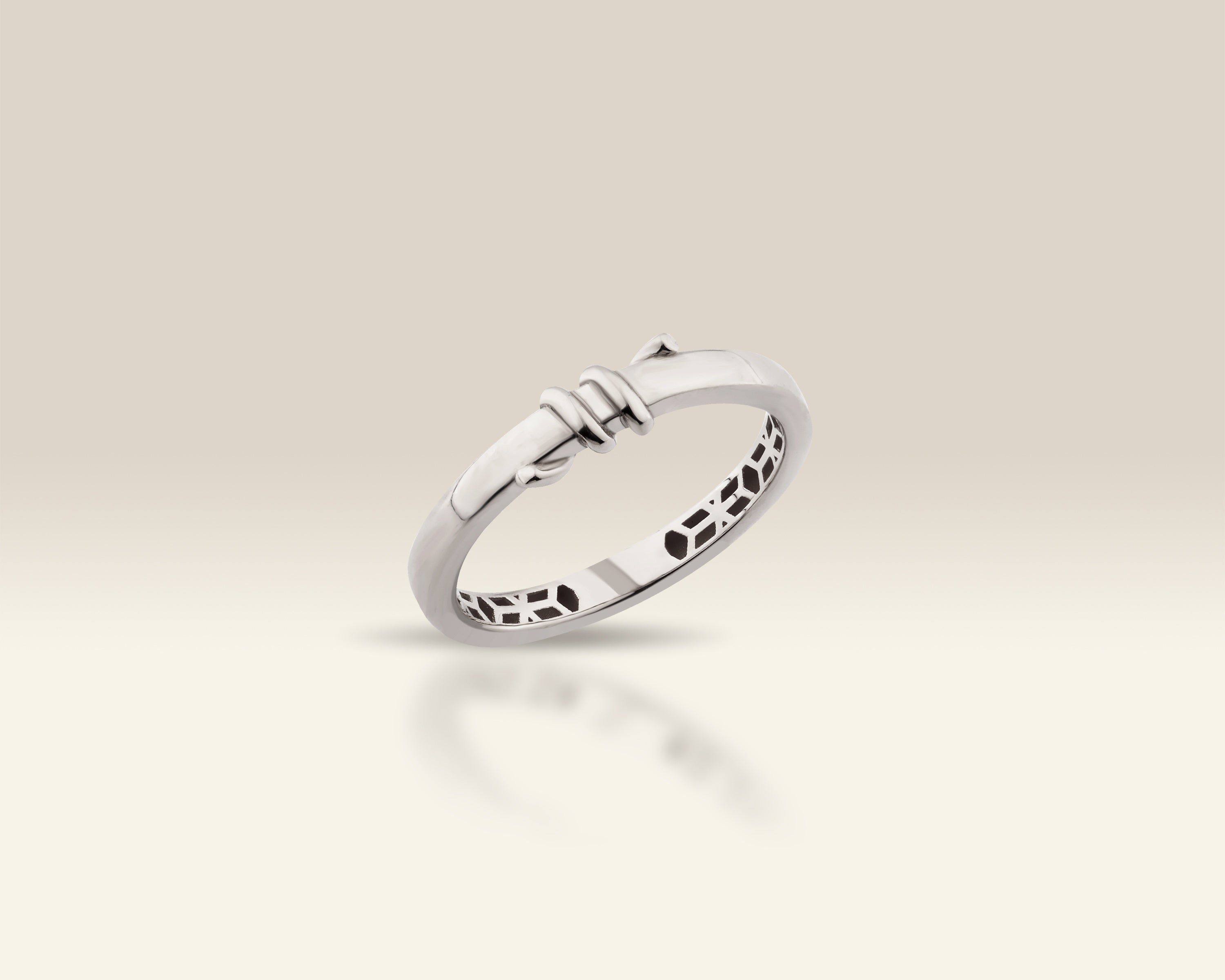 VIECLAT Solid White Gold Wrapped Knot Band Ring