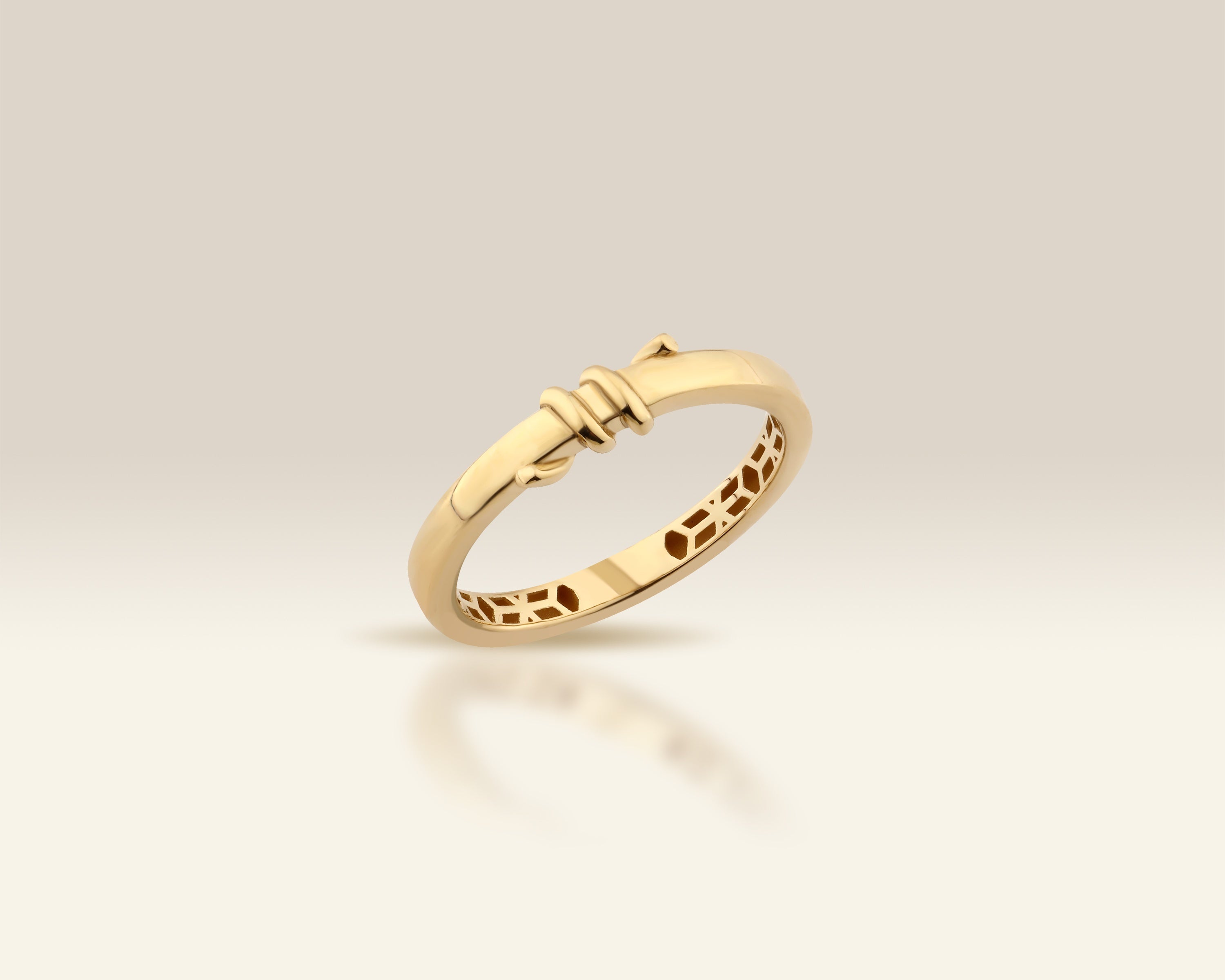 VIECLAT Solid Yellow Gold Wrapped Knot Band Ring