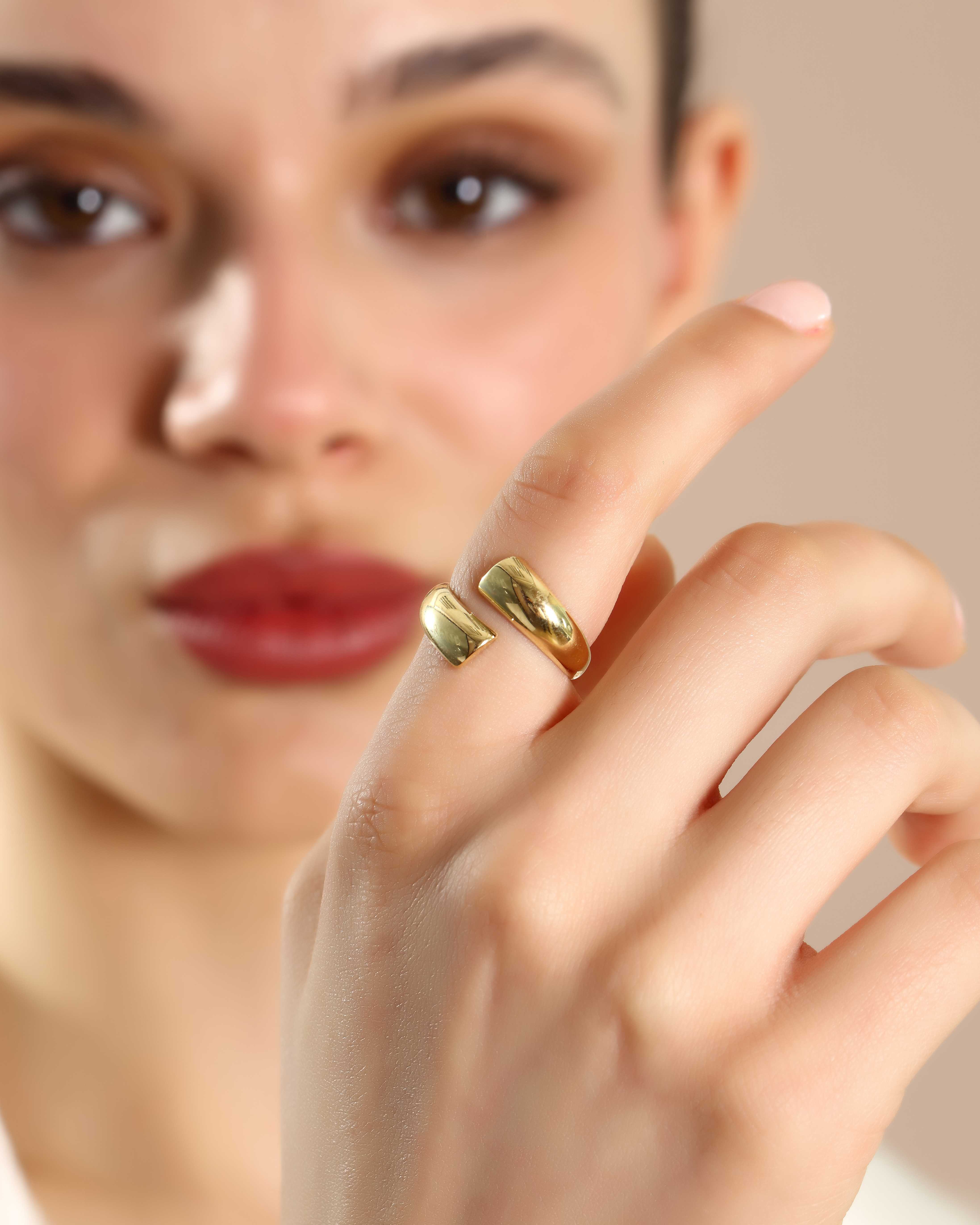 VIECLAT Solid Yellow Gold Open Wrap Ring