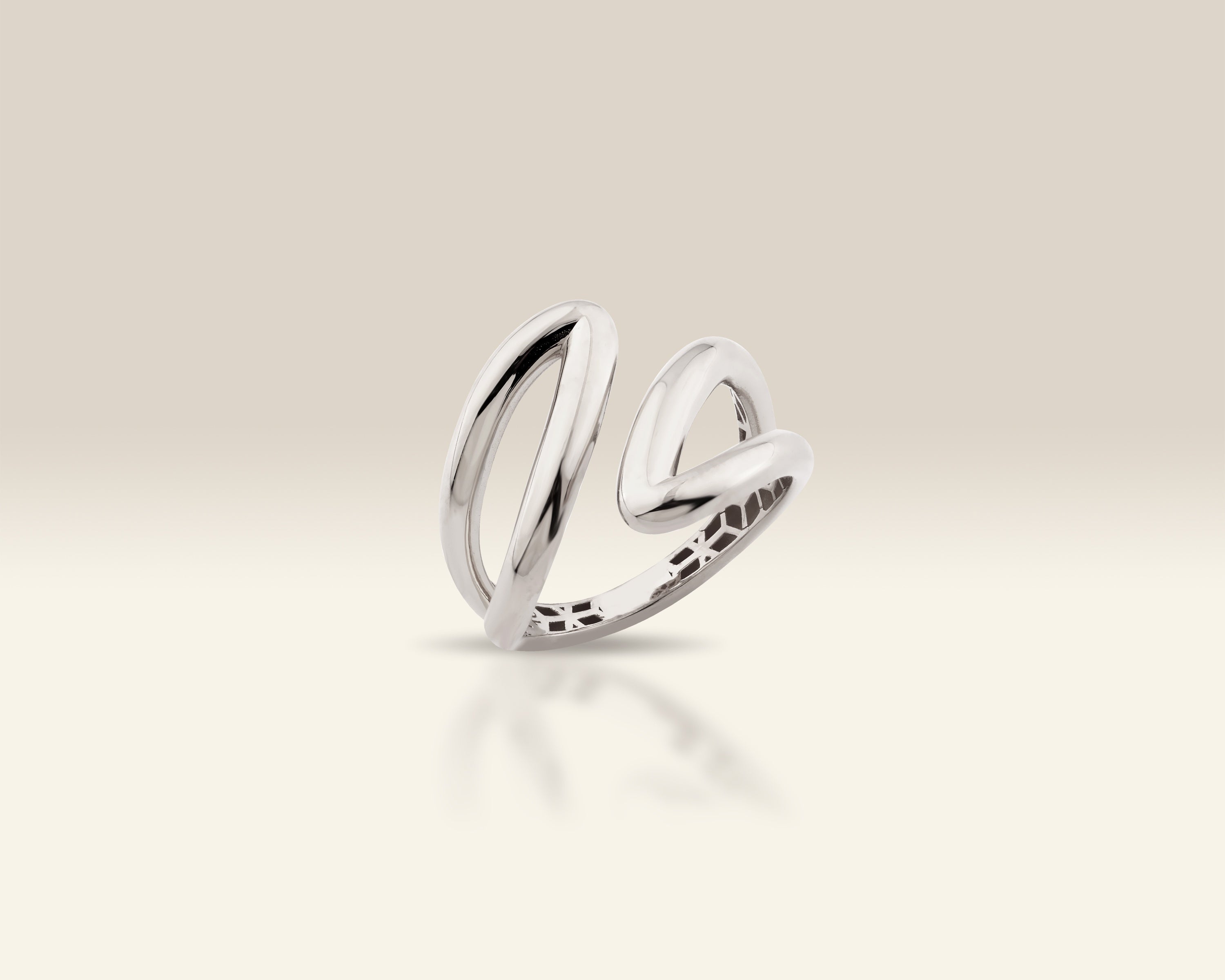 VIECLAT Silver Open Bypass Wrap Ring